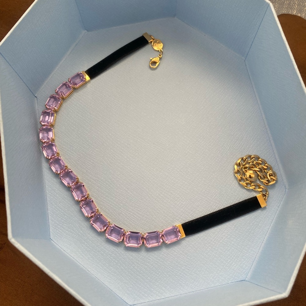 Pink Swarovski choker